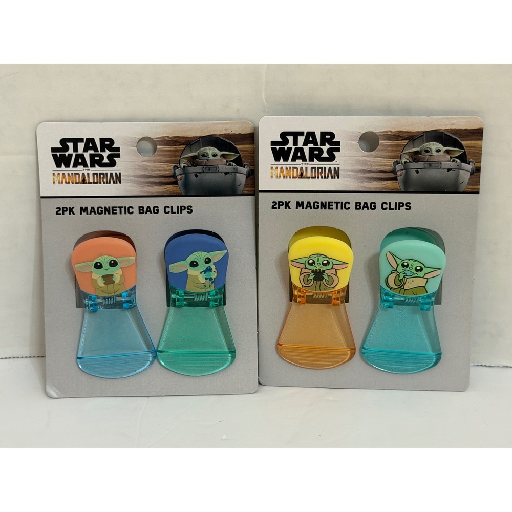 Star Wars The Mandalorian Grogu Magnetic Bag Clips 4 Pack Baby Yoda Disney+ NEW